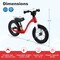 12-Inch Balance Bike with Adjustable Seat and Rotatable Handlebar for Over 36 Months Old - 34.5" x 17" x 19.5" (L x W x H)